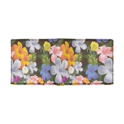 Plumeria Pattern Print Design PM03 Men's ID Card Wallet
