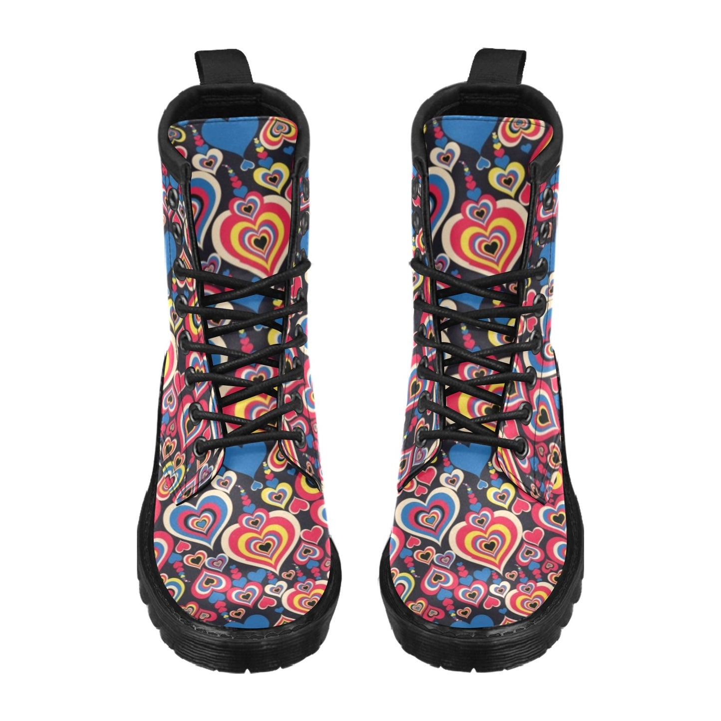 Heart Pattern Print Design HE08 Women's Boots