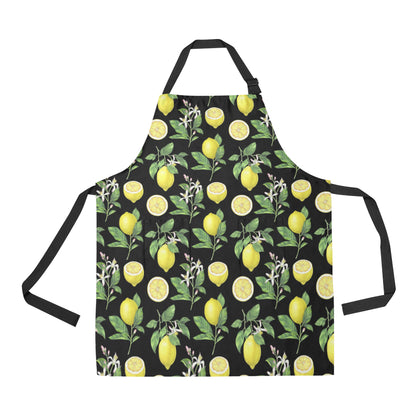 Lemon Pattern Print Design LM02 Apron with Pocket