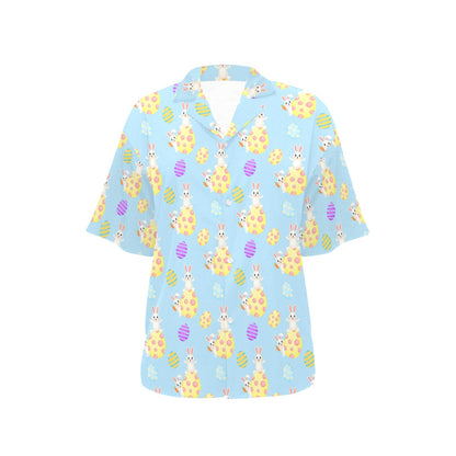 Easter Eggs Pattern Print Design RB015 Women's Hawaiian Shirt