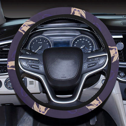 Mermaid Pattern Print Design 02 Steering Wheel Cover with Elastic Edge