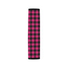 Pink Tartan Plaid Pattern Car Seat Belt Cover