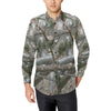 Camo Realistic Tree Forest Pattern Men's Long Sleeve Shirt