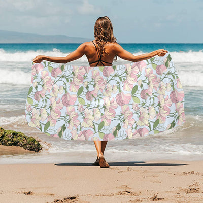 Sweet Pea Print Design LKS304 Beach Towel 32" x 71"