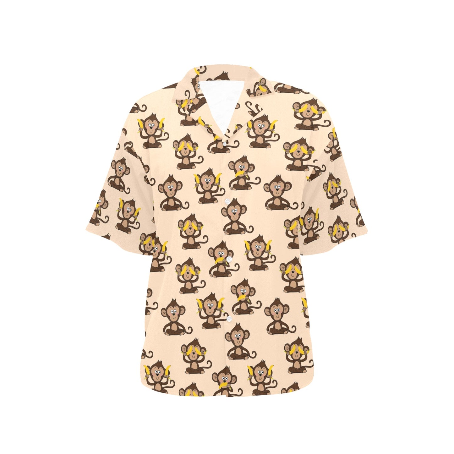 Monkey Pattern Print Design 03 Women's Hawaiian Shirt