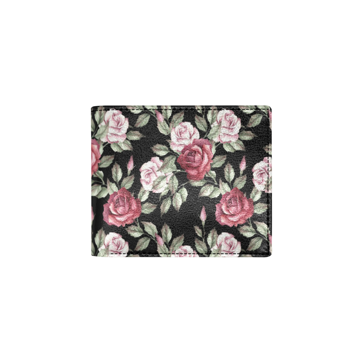 Rose Red Pink Pattern Print Design RO03 Men's ID Card Wallet