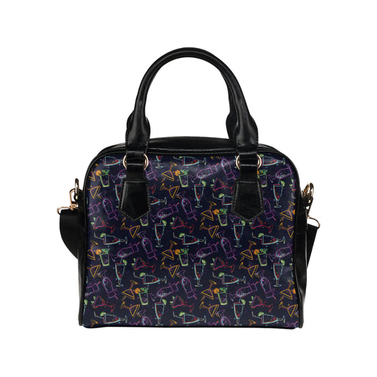 Cocktail Pattern Print Design 04 Shoulder Handbag