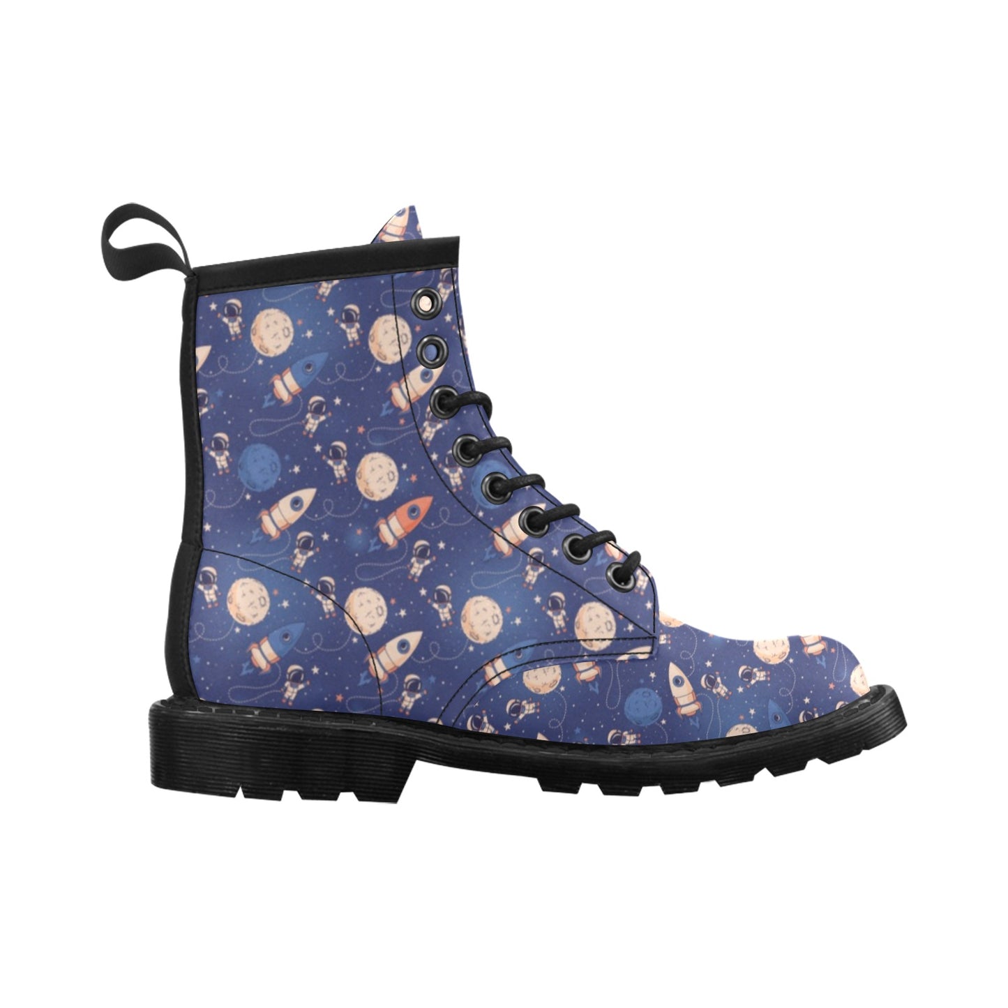 Space Astronaut Rocket Print Design LKS304 Women's Boots