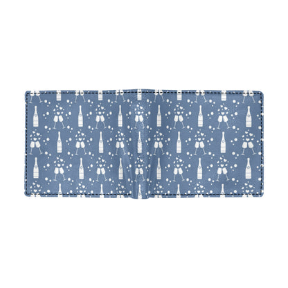 Champagne Pattern Print Design 05 Men's ID Card Wallet
