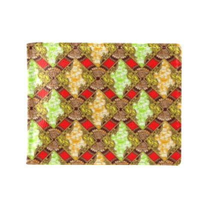 African Classic Print Pattern Men's ID Card Wallet