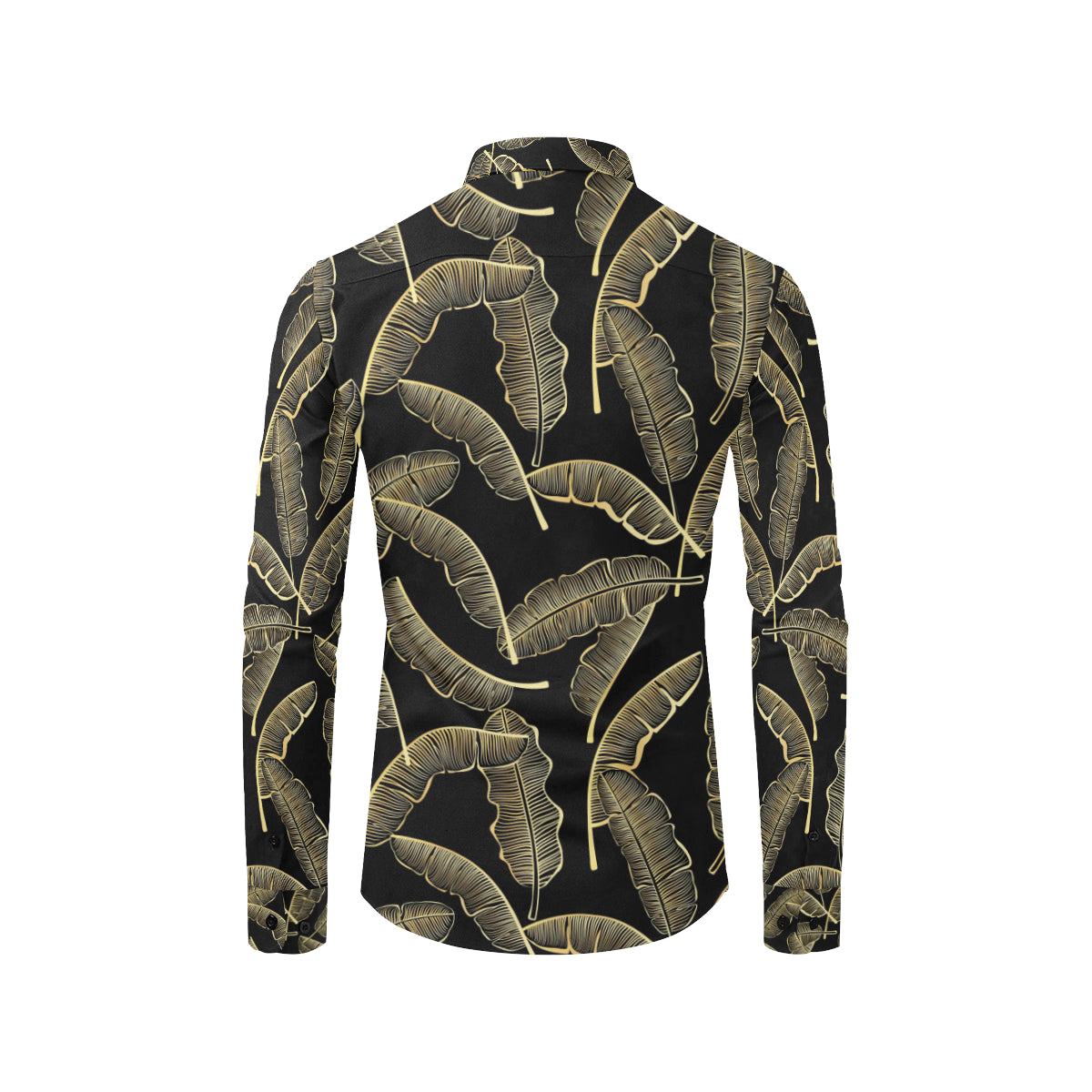 Banana Leaf Pattern Print Design BL07 Men's Long Sleeve Shirt
