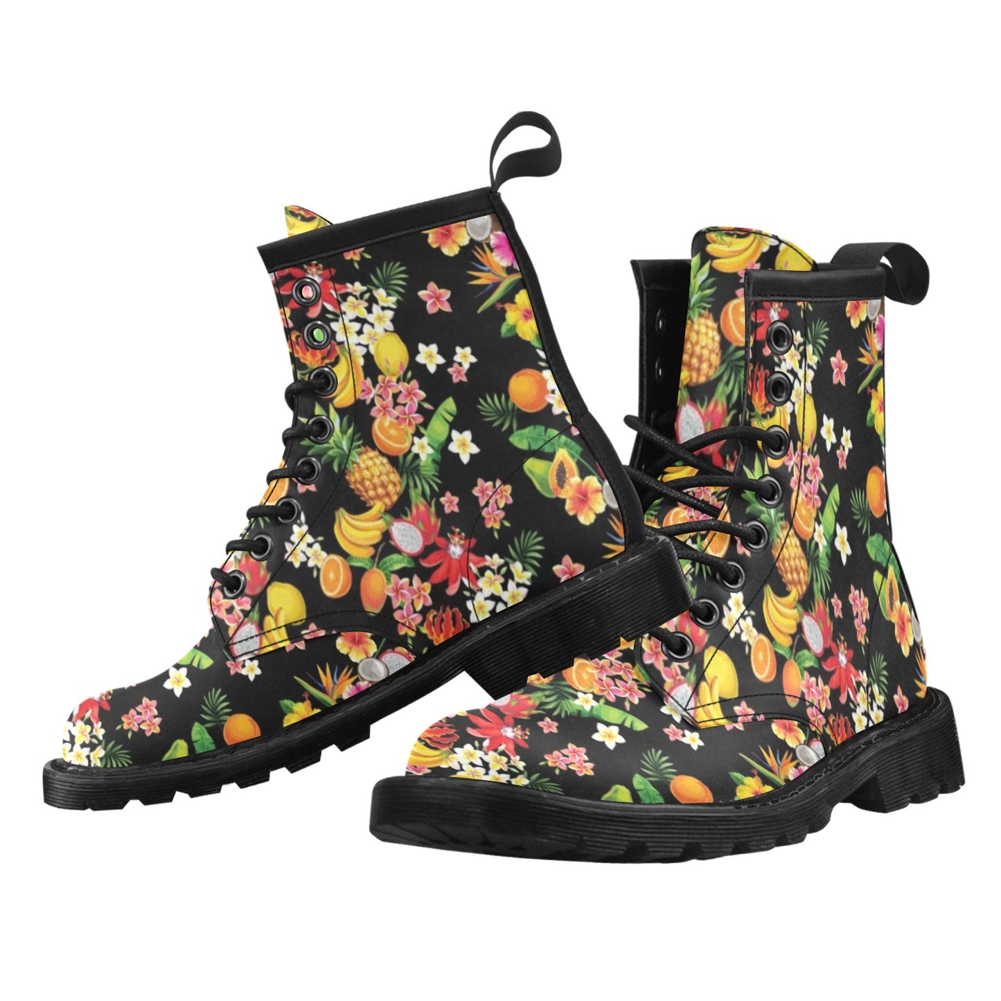 Tropical Fruits Pattern Print Design TF02 Women's Boots