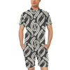 Fern Leave Print Pattern Men's Romper