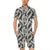 Fern Leave Print Pattern Men's Romper