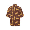 Dachshund Happy Print Pattern Women's Hawaiian Shirt