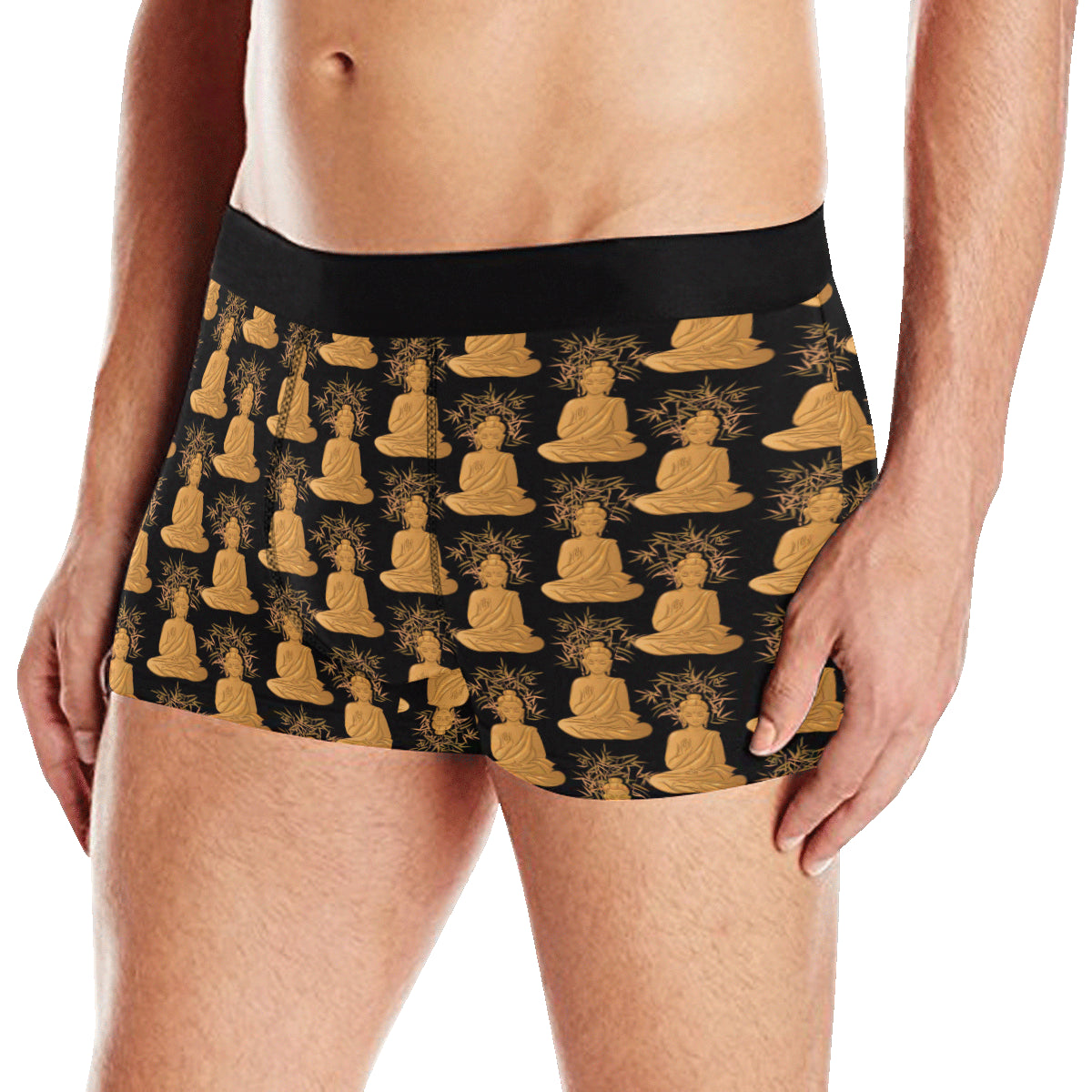 Buddha Pattern Print Design 01 Men's Boxer Briefs