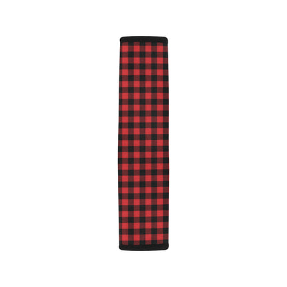Red Black Buffalo Tartan Plaid Pattern Car Seat Belt Cover