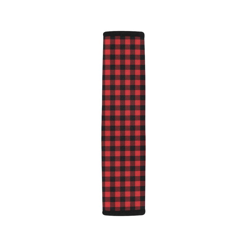 Red Black Buffalo Tartan Plaid Pattern Car Seat Belt Cover