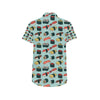 Sushi Pattern Design Men's Short Sleeve Button Up Shirt