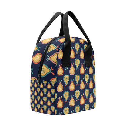 Pear Pattern Print Design PE03 Insulated Lunch Bag