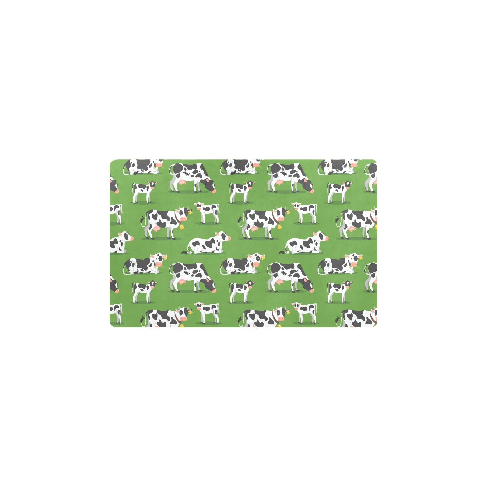 Cow Happy Print Pattern Kitchen Mat