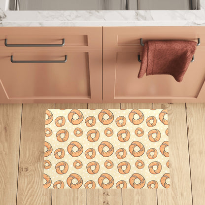 Bagel Pattern Print Design 03 Kitchen Mat