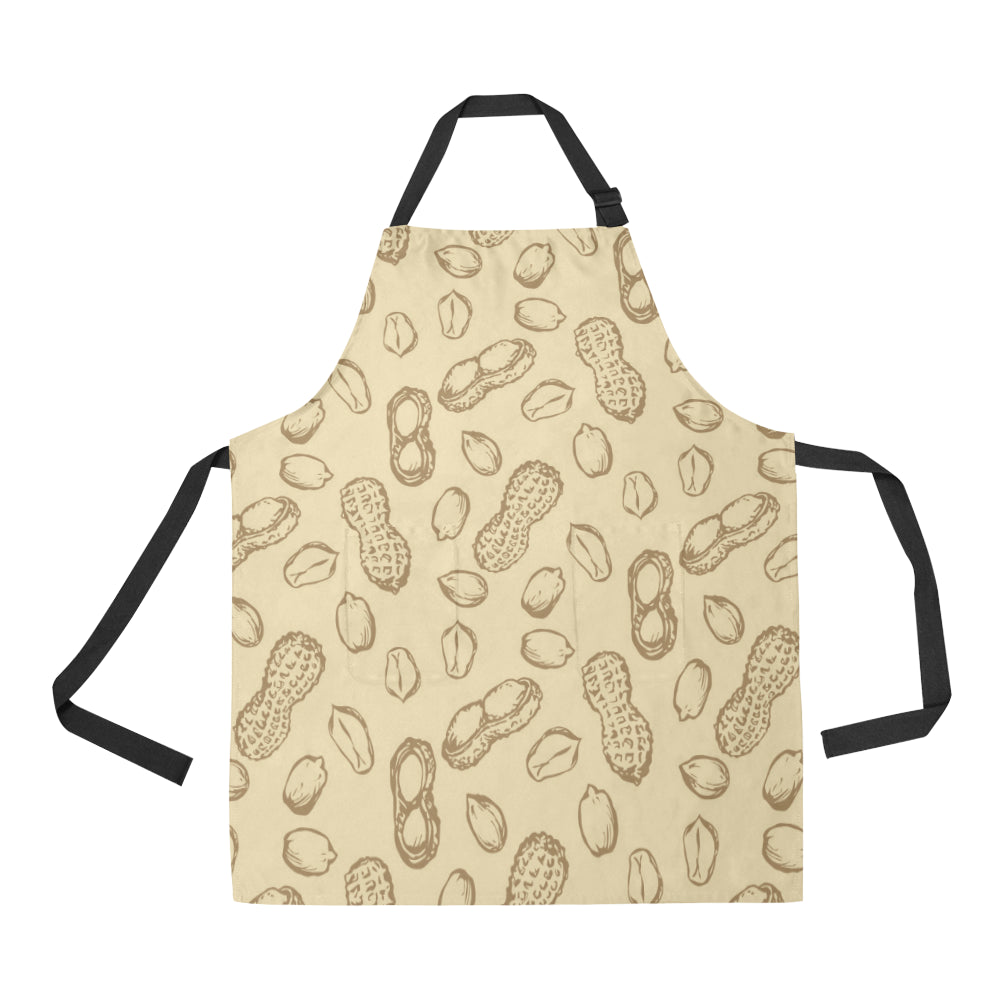 Peanut Pattern Print Design A02 Apron with Pocket
