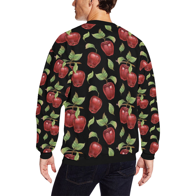 Apple Pattern Print Design AP011 Men Long Sleeve Sweatshirt
