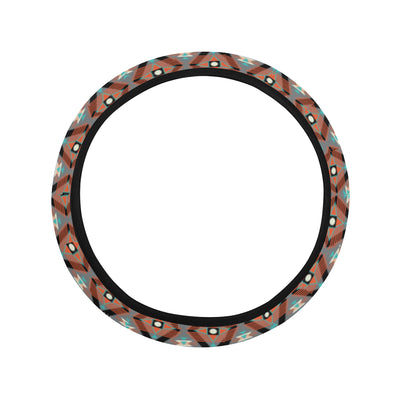 Tribal Aztec Indians pattern Steering Wheel Cover with Elastic Edge