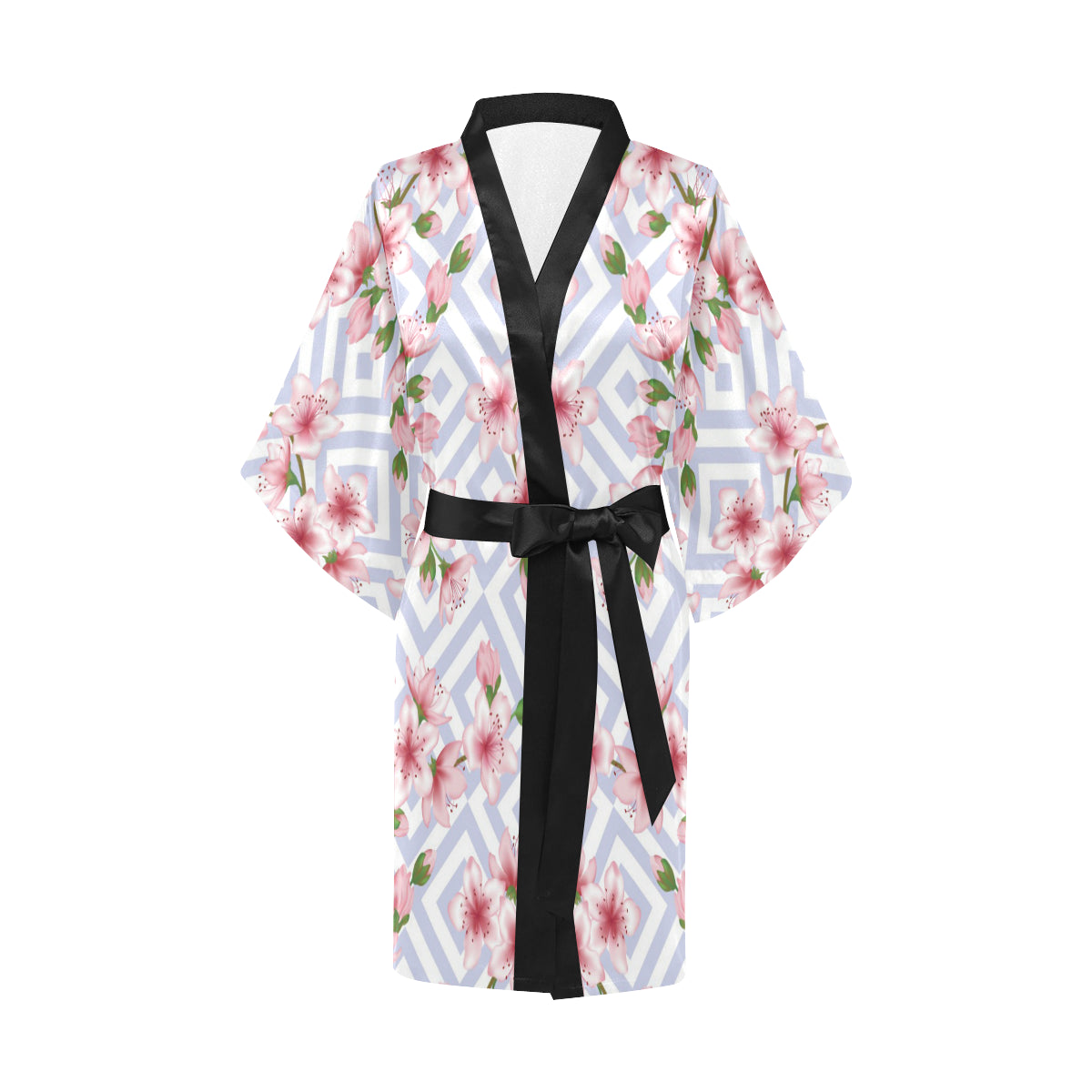 Cherry Blossom Pattern Print Design CB07 Women Kimono Robe