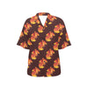 Rooster Pattern Print Design A04 Women's Hawaiian Shirt