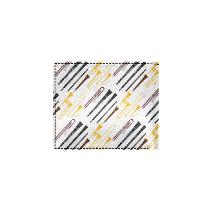 Clarinet Pattern Print Design 01 Men's ID Card Wallet