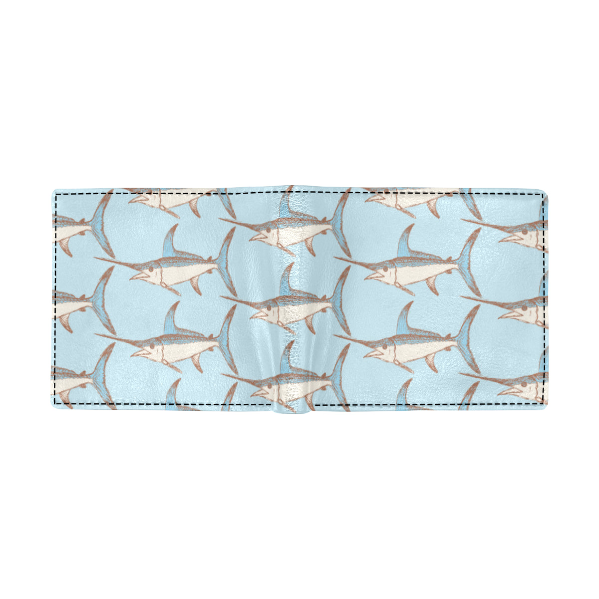 Swordfish Pattern Print Design 01 Men's ID Card Wallet