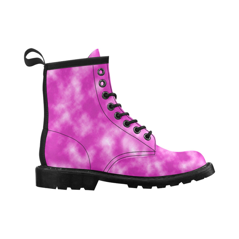 Tie Dye Pink Design Print Women's Boots