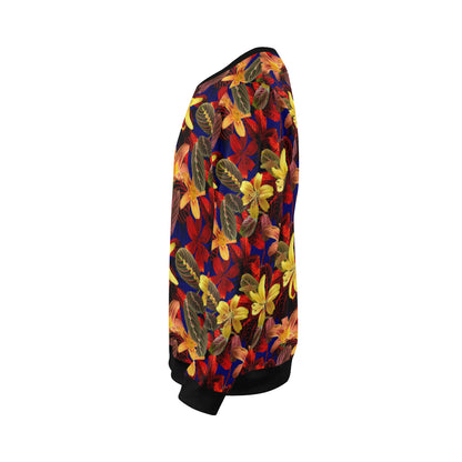 Lily Pattern Print Design LY014 Men Long Sleeve Sweatshirt