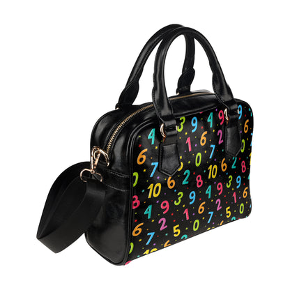 Number Pattern Print Design A04 Shoulder Handbag