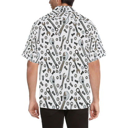 Mechanic Pattern Print Design 03 Men's Hawaiian Shirt