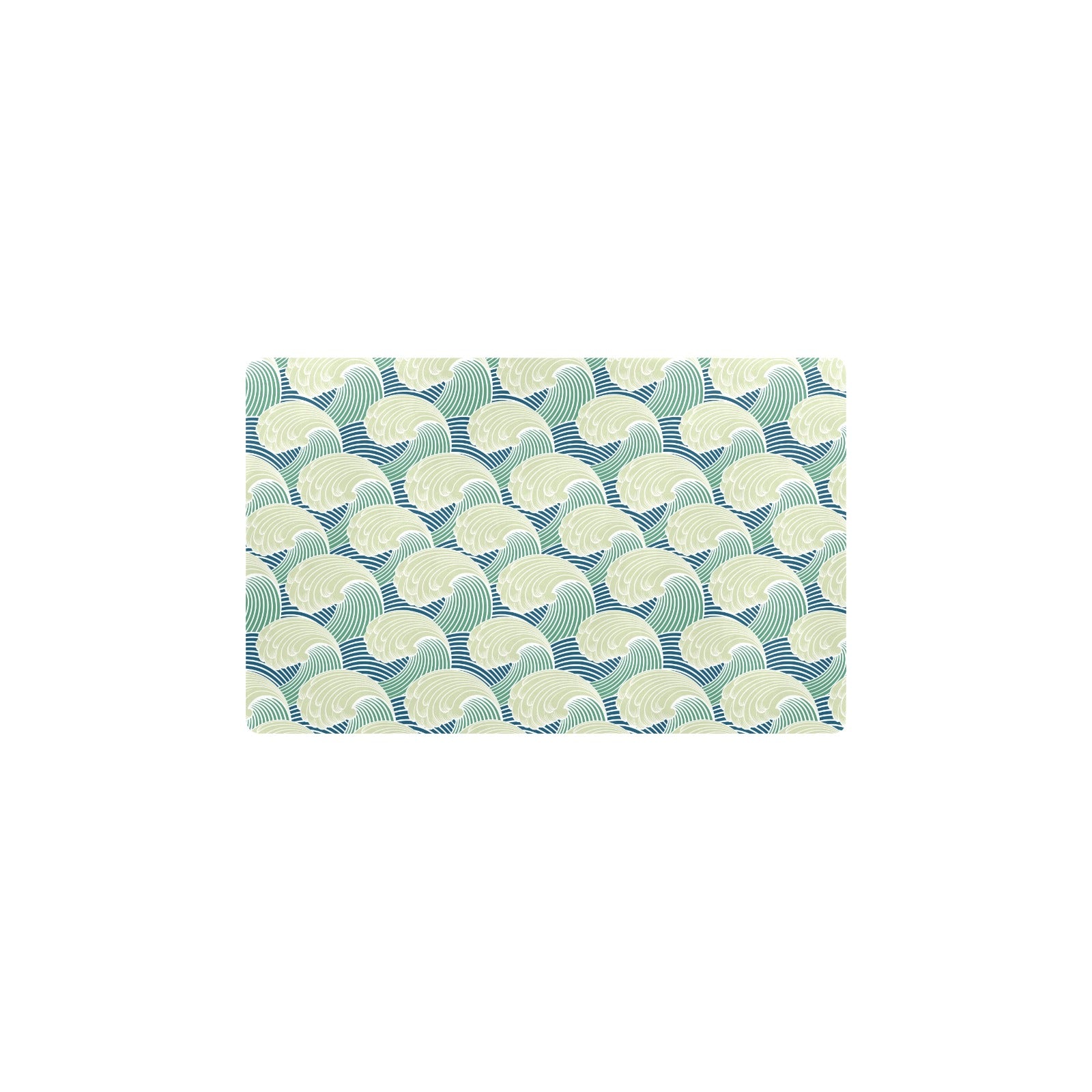 Wave Japan Style Print Design LKS302 Kitchen Mat
