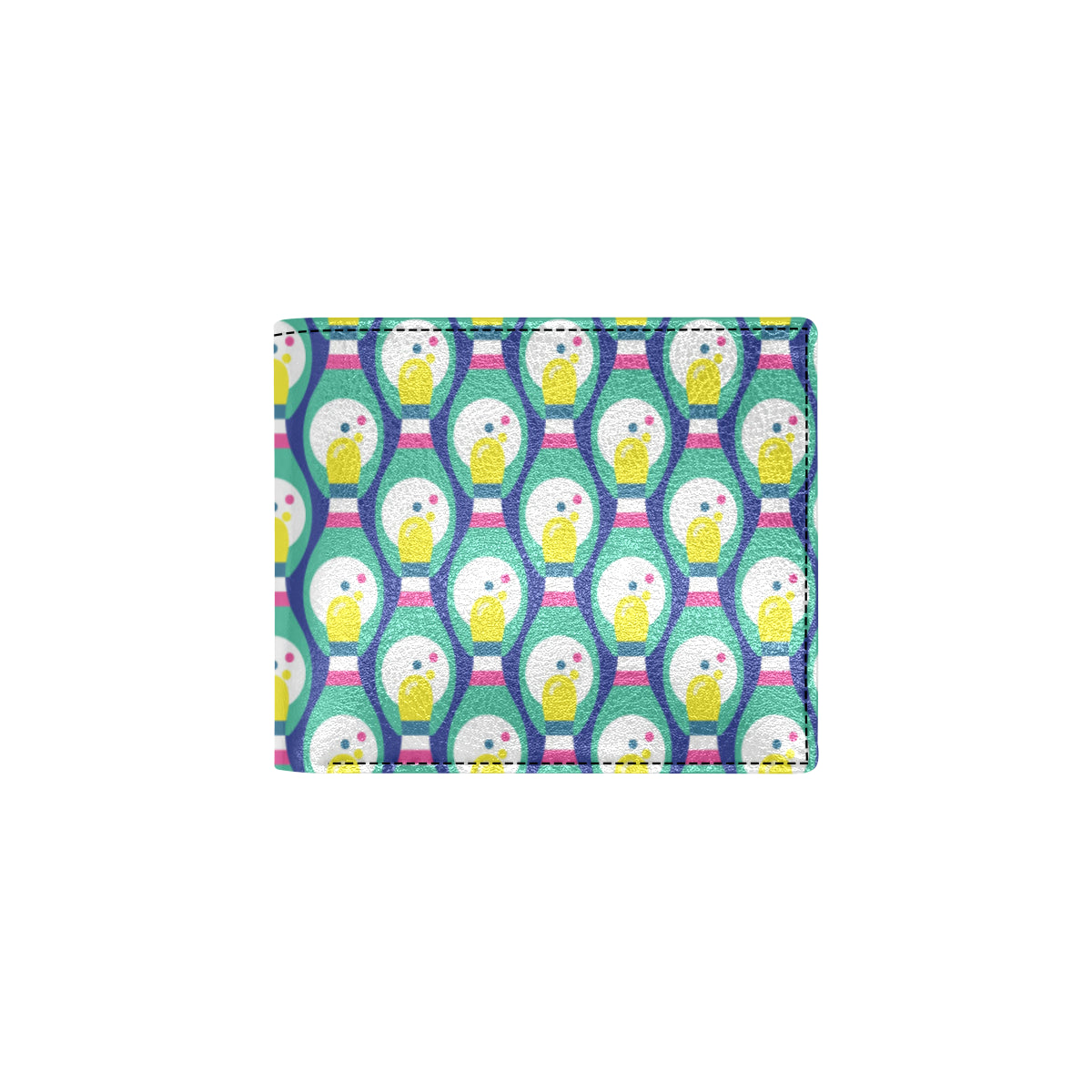 Bowling Pattern Print Design 04 Men's ID Card Wallet