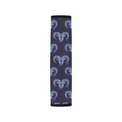 Aries Zodiac Pattern Print Design 01 Car Seat Belt Cover