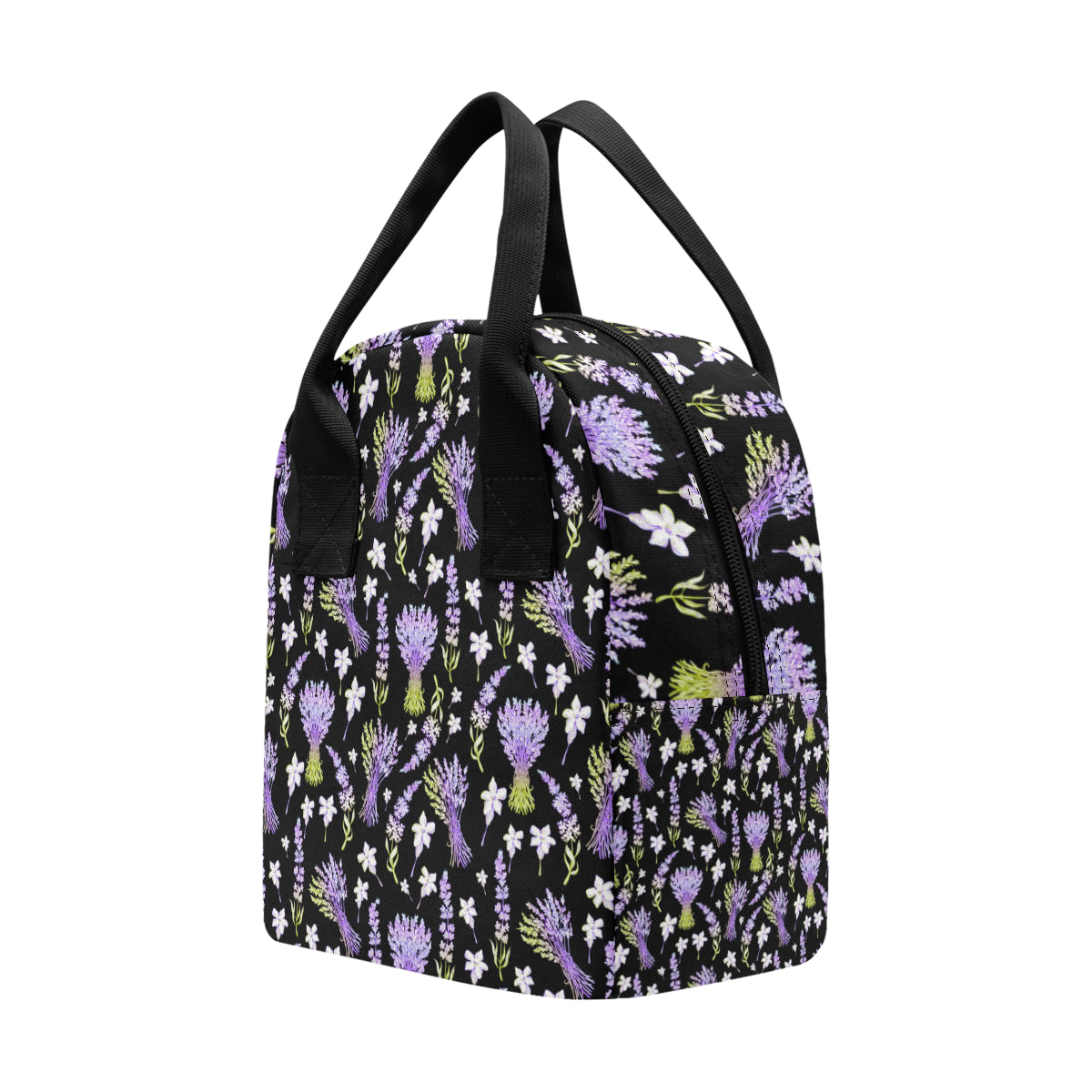 Lavender Pattern Print Design LV04 Insulated Lunch Bag