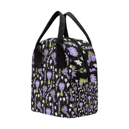 Lavender Pattern Print Design LV04 Insulated Lunch Bag