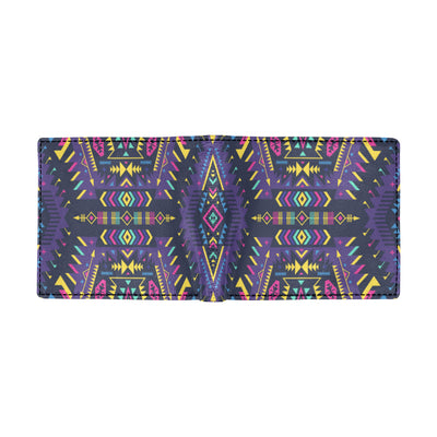 Aztec Pattern Print Design 07 Men's ID Card Wallet