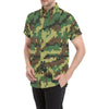 ACU Army Digital Pattern Print Design 02 Men's Short Sleeve Button Up Shirt