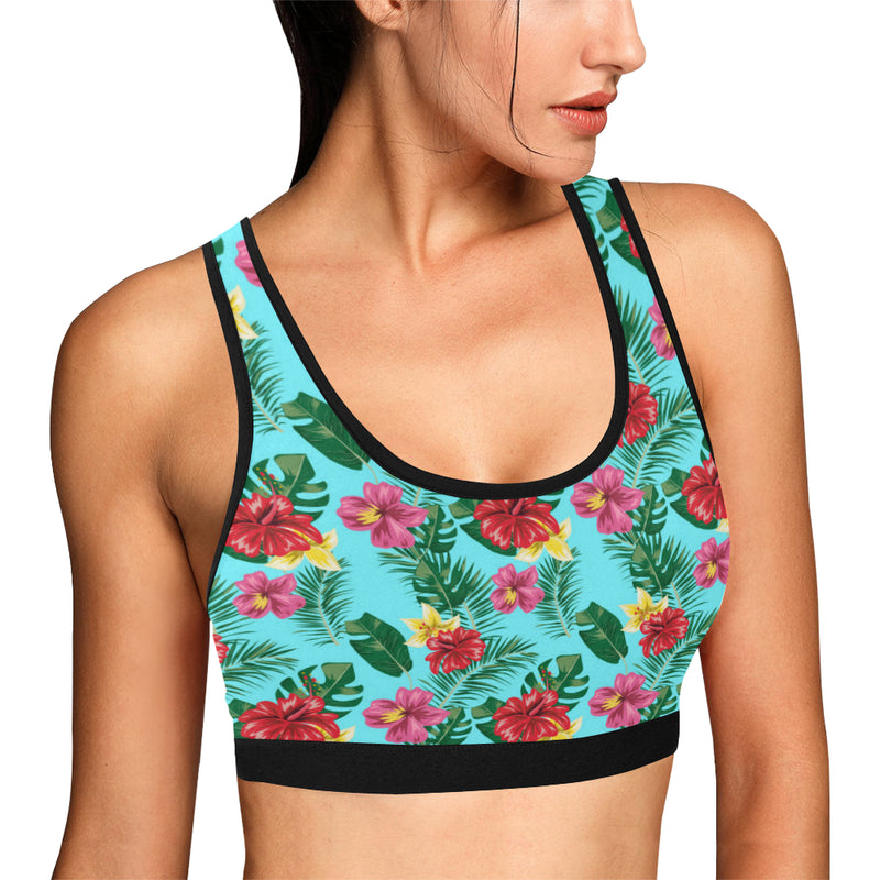 Hibiscus Hawaiian Flower Sports Bra