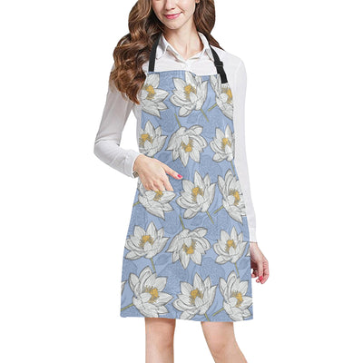 Lotus Pattern Print Design 04 Apron with Pocket