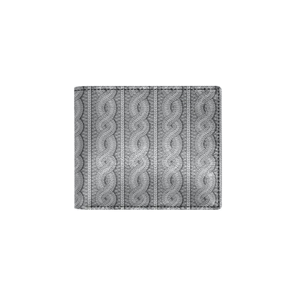 Cable Knit Pattern Print Design 01 Men's ID Card Wallet