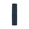 Navy Blue Tartan Plaid Pattern Car Seat Belt Cover