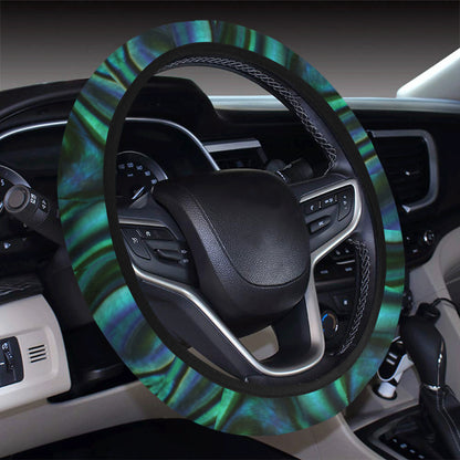 Abalone Pattern Print Design 01 Steering Wheel Cover with Elastic Edge