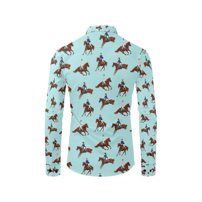 Equestrian Horse Riding Men's Long Sleeve Shirt